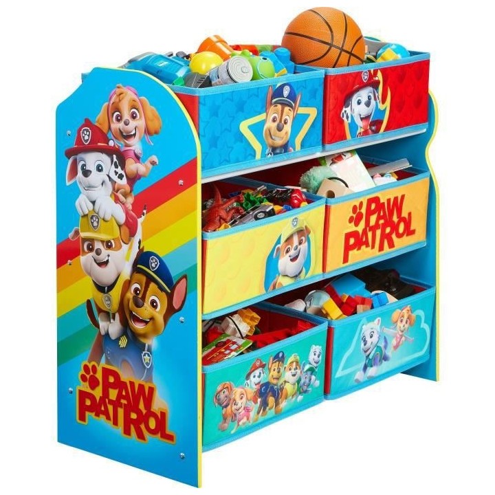 LA PAT PATROUILLE Meuble de rangement pour chambre d'enfant avec 6 bac