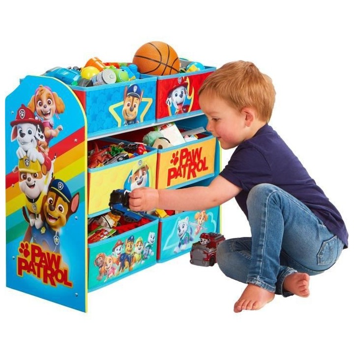 LA PAT PATROUILLE Meuble de rangement pour chambre d'enfant avec 6 bac