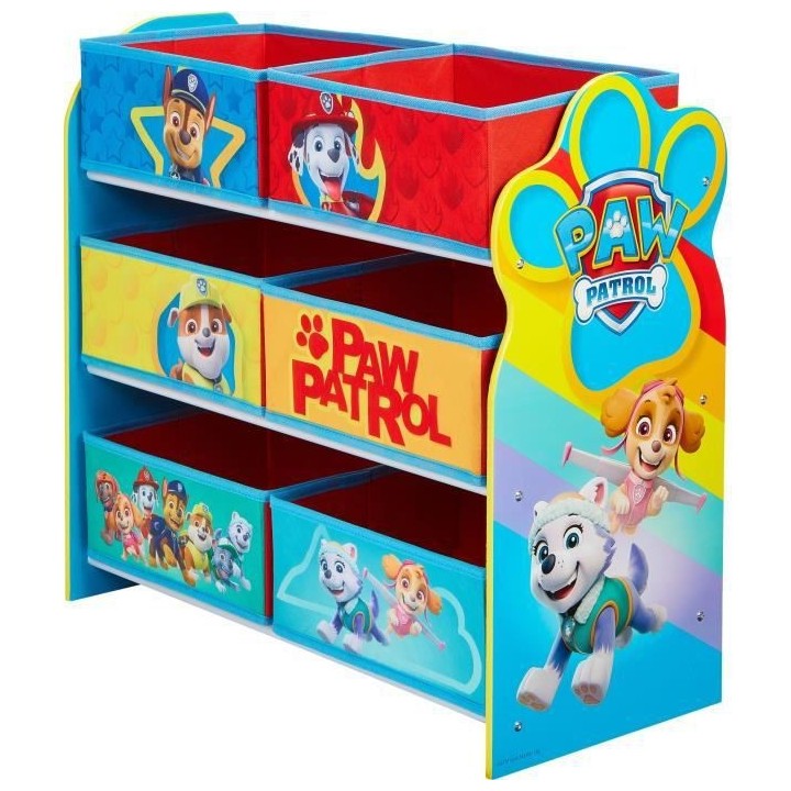 LA PAT PATROUILLE Meuble de rangement pour chambre d'enfant avec 6 bac