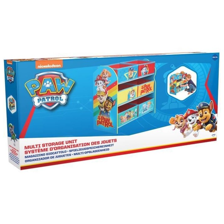 LA PAT PATROUILLE Meuble de rangement pour chambre d'enfant avec 6 bac