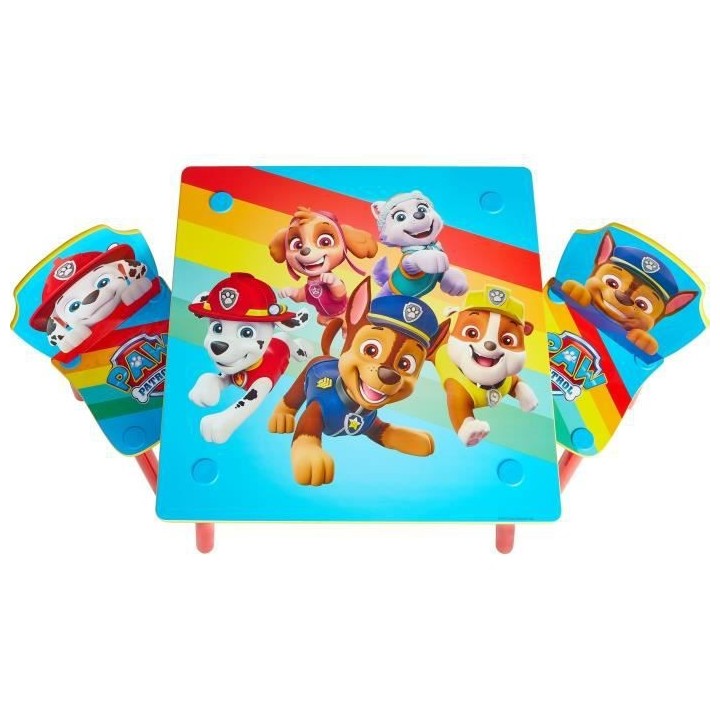 LA PAT PATROUILLE Ensemble table et 2 chaises pour enfants