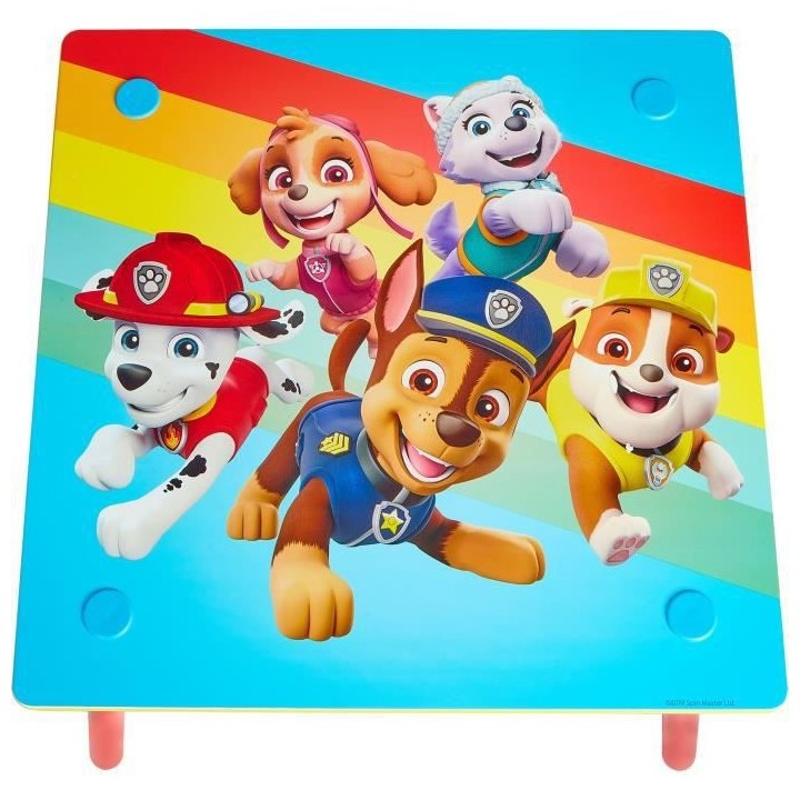 LA PAT PATROUILLE Ensemble table et 2 chaises pour enfants