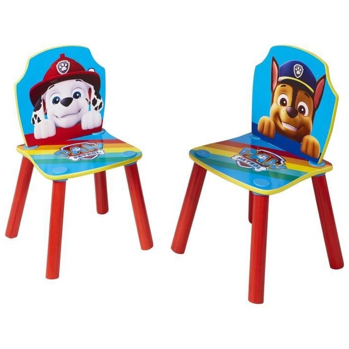 LA PAT PATROUILLE Ensemble table et 2 chaises pour enfants