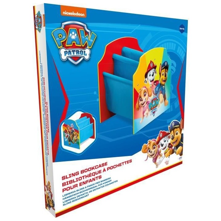 LA PAT PATROUILLE Bibliotheque a pochettes pour enfants - Rangement de