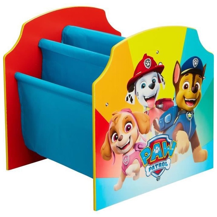 LA PAT PATROUILLE Bibliotheque a pochettes pour enfants - Rangement de