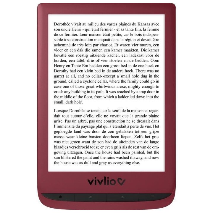 VIVLIO - Liseuse Numérique Touch Lux 5 - Rouge