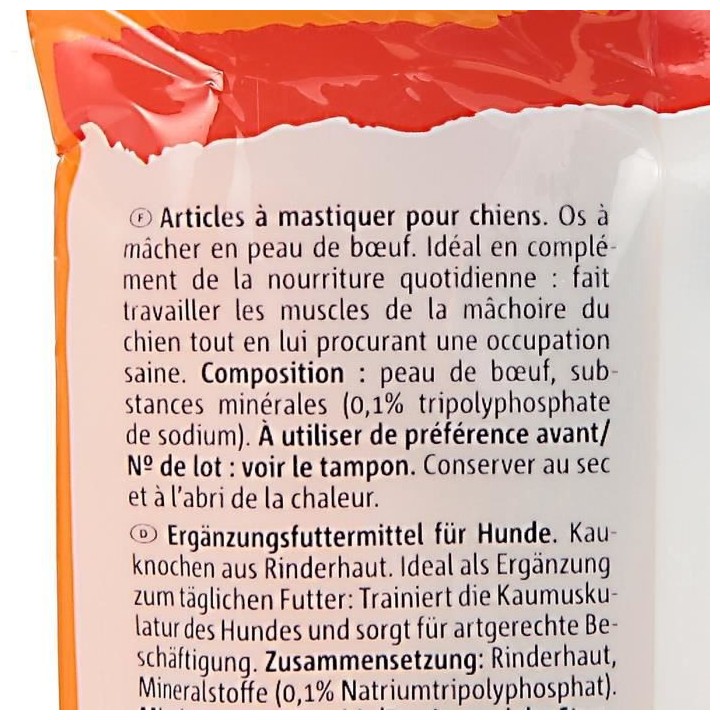 VITAKRAFT Os pressé Dental 16 cm - Lot de 12 Os pour chien