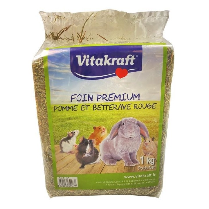 VITAKRAFT Foin a la pomme et a la betterave rouge pour petits mammifer