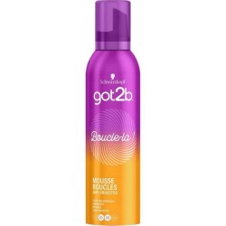 SCHWARZKOPF Got2b - Mousse coiffante Cheveux - Boucle-la - Définition des Boucles - Aérosol 250 ml - Lot de 6