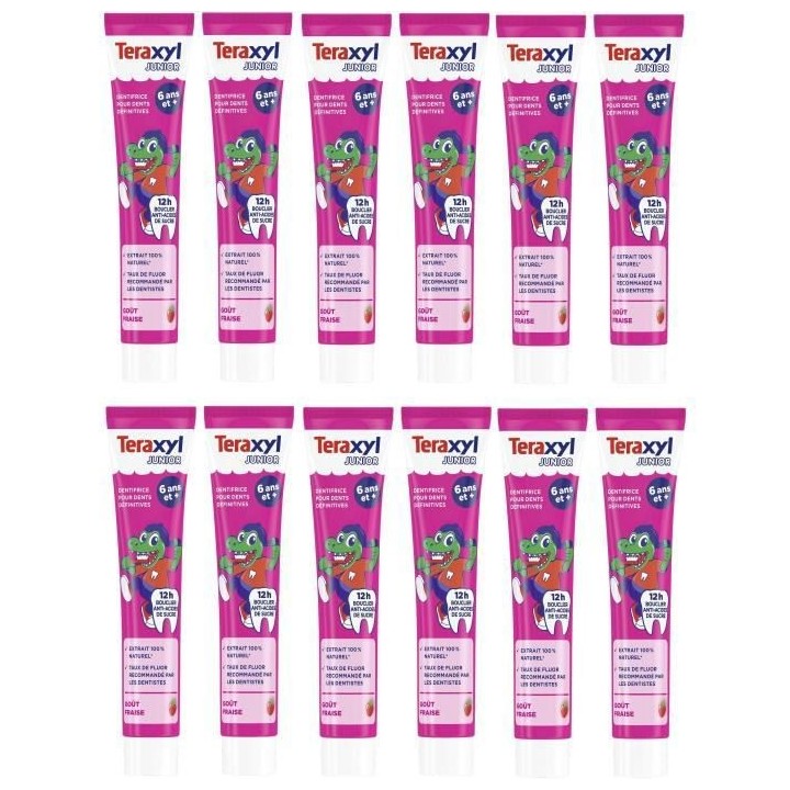 TERAXYL Dentifrice pour dents définitives - 6 ans et + - Junior/Enfan