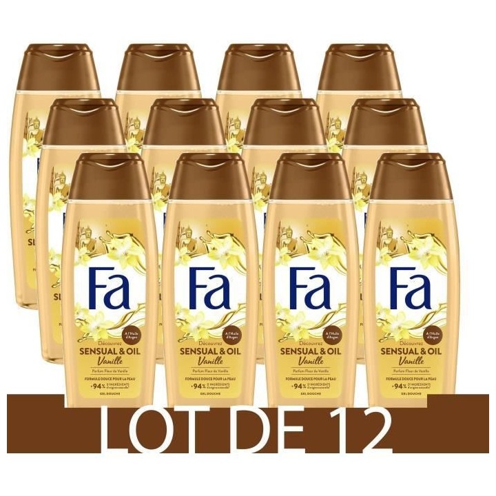 FA Gel Douche Corps - Sensual & Oil - Huile d'Argan & Parfum Fleur de