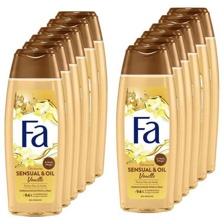 FA Gel Douche Corps - Sensual & Oil - Huile d'Argan & Parfum Fleur de