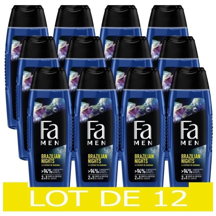 FA Men Gel douche Corps Homme - Brazilian Nights - Guarana - 250 ml -
