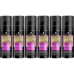 SCHWARZKOPF Retouche Racines Cheveux Blancs - Spray masquant Temporaire Racines Cheveux - Blond Foncé - Lot de 6