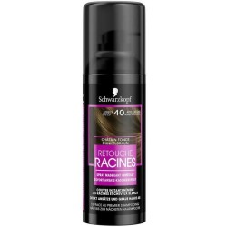 SCHWARZKOPF Retouche Racines Cheveux Blancs - Spray masquant Temporaire Racines Cheveux - Châtain foncé - Lot de 6