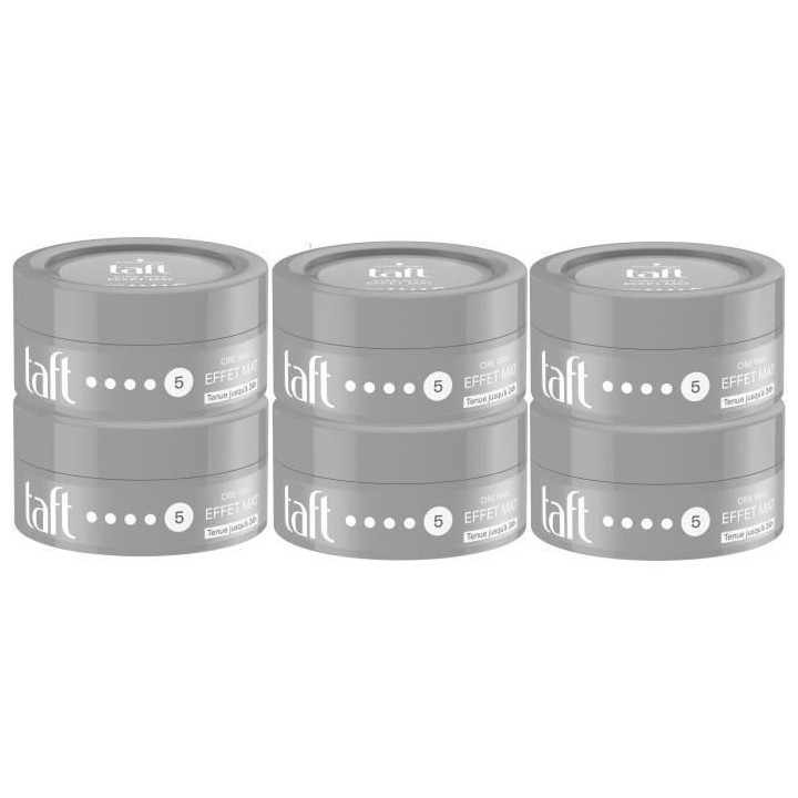 SCHWARZKOPF Taft - Cire Wax - Cire Cheveux Homme - Effet Mat 5 - Fixat