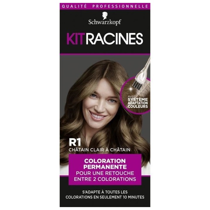 SCHWARZKOPF Kit Racines - Coloration Racines Cheveux permanente - Châ