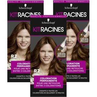 SCHWARZKOPF Kit Racines - Coloration Racines Cheveux permanente - Châ