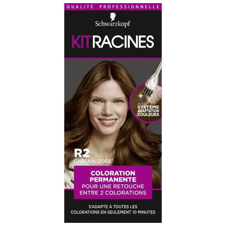 SCHWARZKOPF Kit Racines - Coloration Racines Cheveux permanente - Châ