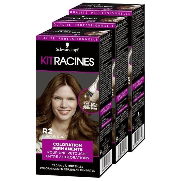 SCHWARZKOPF Kit Racines - Coloration Racines Cheveux permanente - Châ