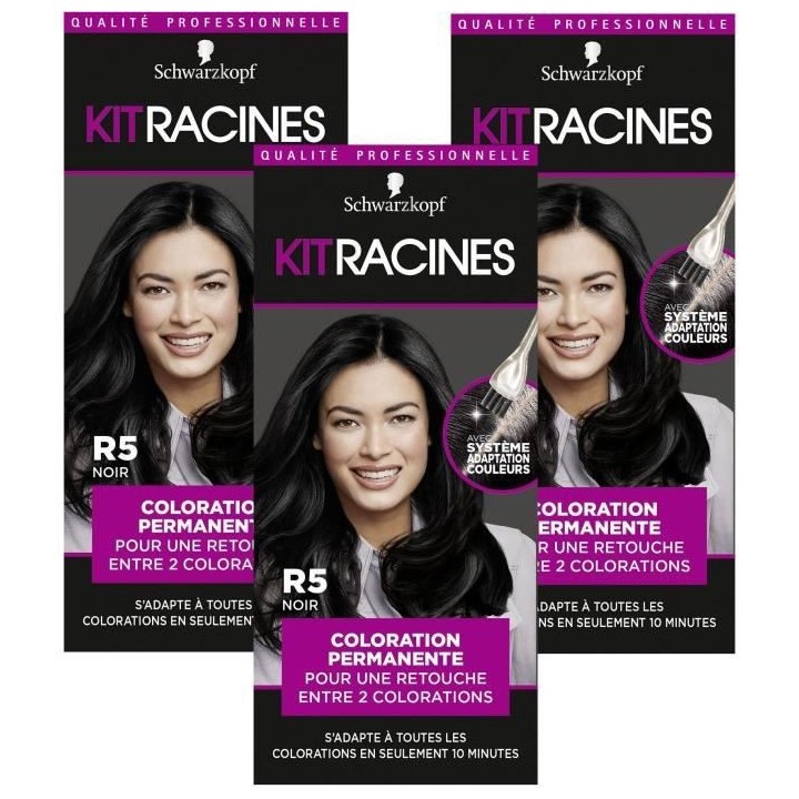 SCHWARZKOPF Kit Racines - Coloration Racines Cheveux permanente - Noir
