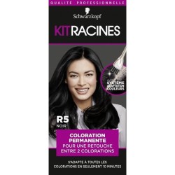 SCHWARZKOPF Kit Racines - Coloration Racines Cheveux permanente - Noir R5 - Lot de 3