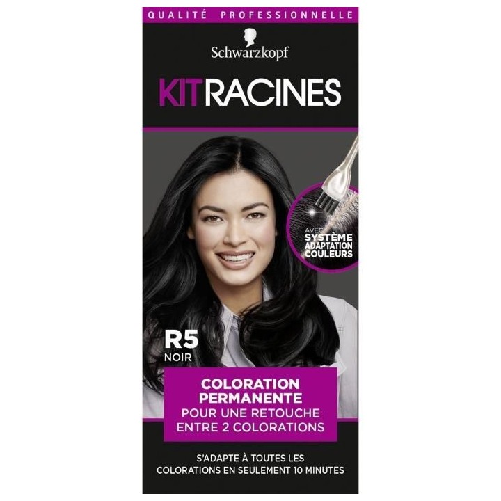 SCHWARZKOPF Kit Racines - Coloration Racines Cheveux permanente - Noir