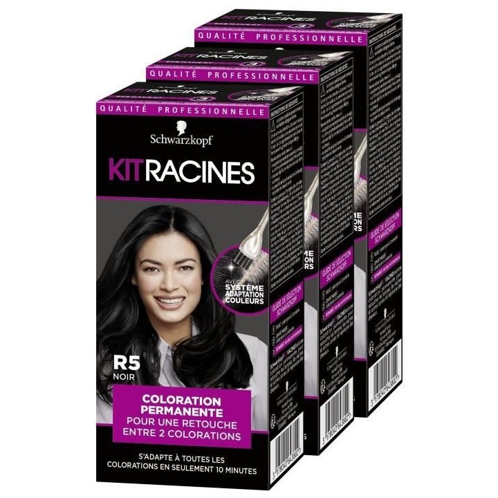 SCHWARZKOPF Kit Racines - Coloration Racines Cheveux permanente - Noir