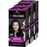 SCHWARZKOPF Kit Racines - Coloration Racines Cheveux permanente - Noir R5 - Lot de 3