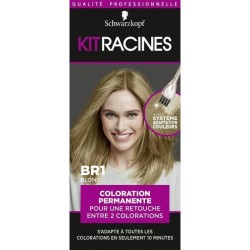 SCHWARZKOPF Kit Racines - Coloration Racines Cheveux permanente - Blond BR1 - Lot de 3