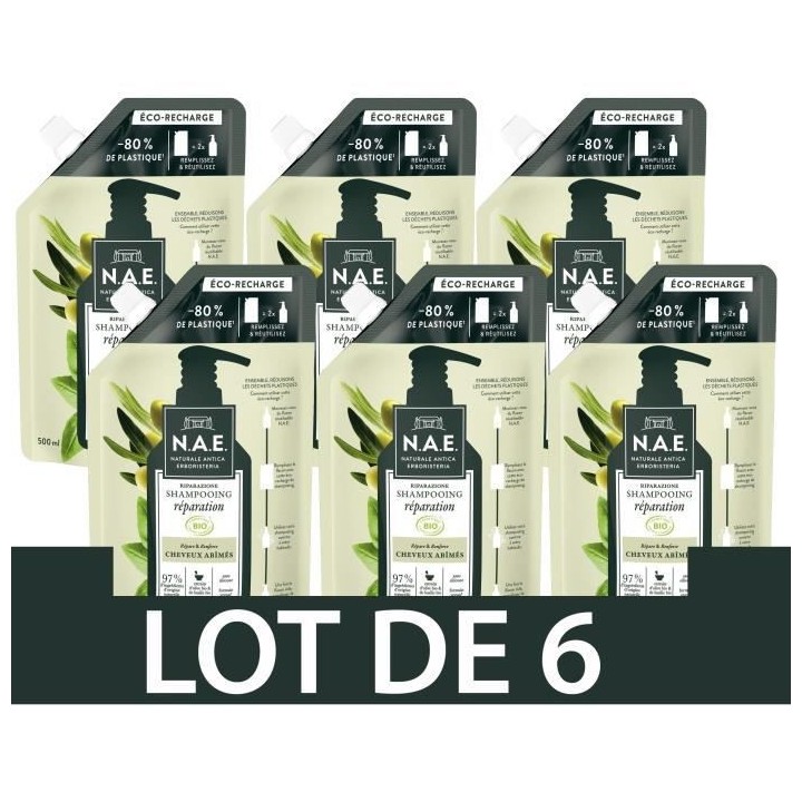 Shampooing Liquide N.A.E. Cheveux tres abîmés Répare & Renforce Rip