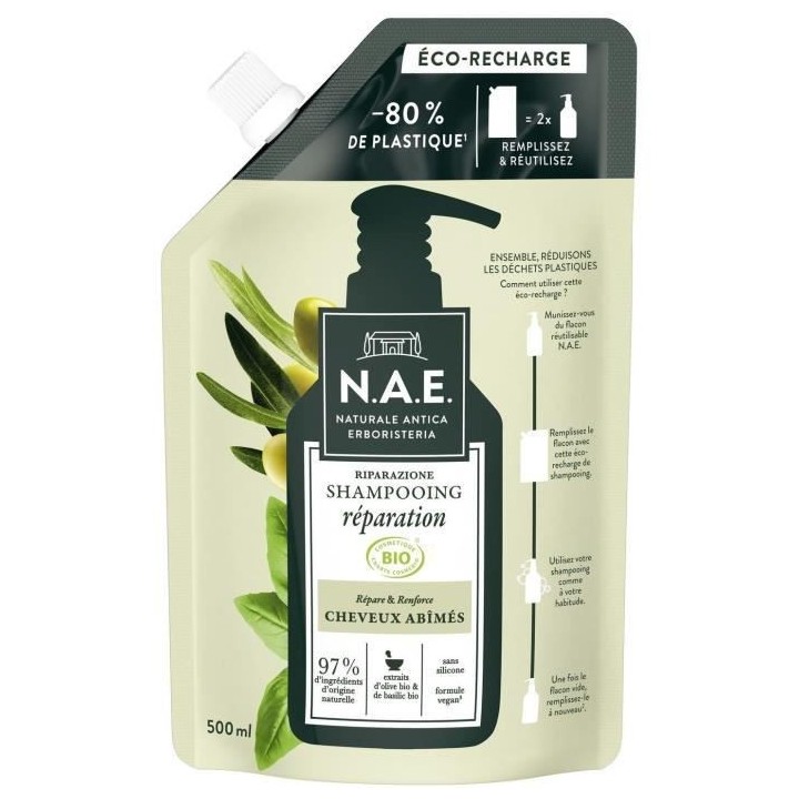 Shampooing Liquide N.A.E. Cheveux tres abîmés Répare & Renforce Rip