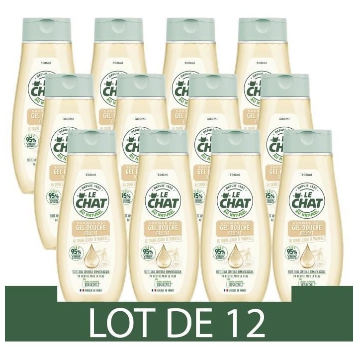 LE CHAT Gel douche Corps délicat - Au Savon Liquide de Marseille - 30