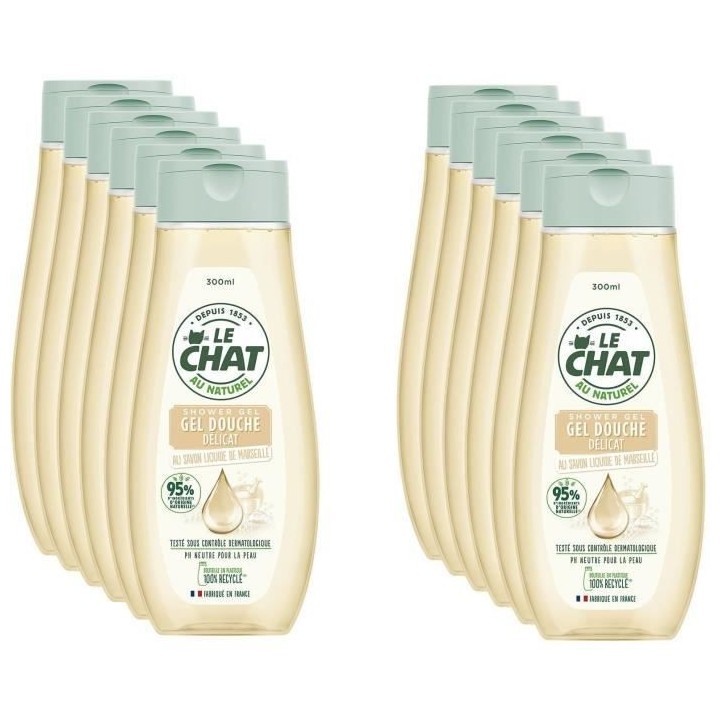 LE CHAT Gel douche Corps délicat - Au Savon Liquide de Marseille - 30
