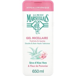 [Lot de 12] LE PETIT MARSEILLAIS Douche Bain Gel micellaire - Aloe Fleur Pommier - 650ml