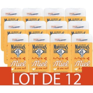 [Lot de 12] LE PETIT MARSEILLAIS Gel Douche Hydratant Au Miel de Prove