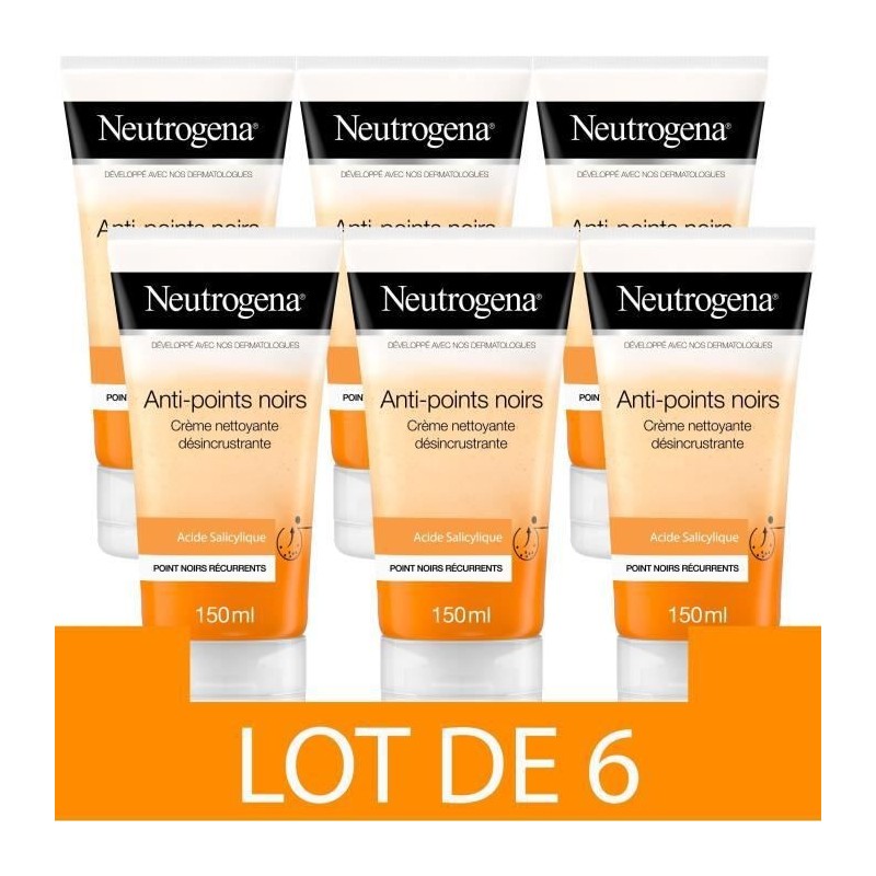 [Lot de 6] NEUTROGENA Visibly Clear Creme Desinscrustante Points Noirs - 150ml