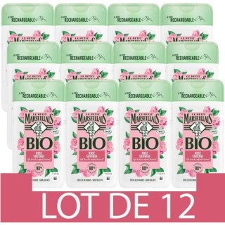 [Lot de 12] LE PETIT MARSEILLAIS Gel Douche Hydratant - Rose Sauvage -