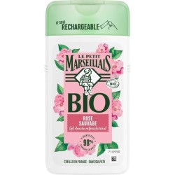 [Lot de 12] LE PETIT MARSEILLAIS Gel Douche Hydratant - Rose Sauvage - Bio - 250ml