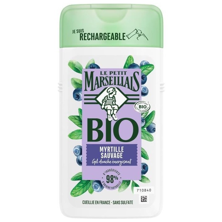[Lot de 12] LE PETIT MARSEILLAIS Gel Douche Energisant - Myrtille Sauv