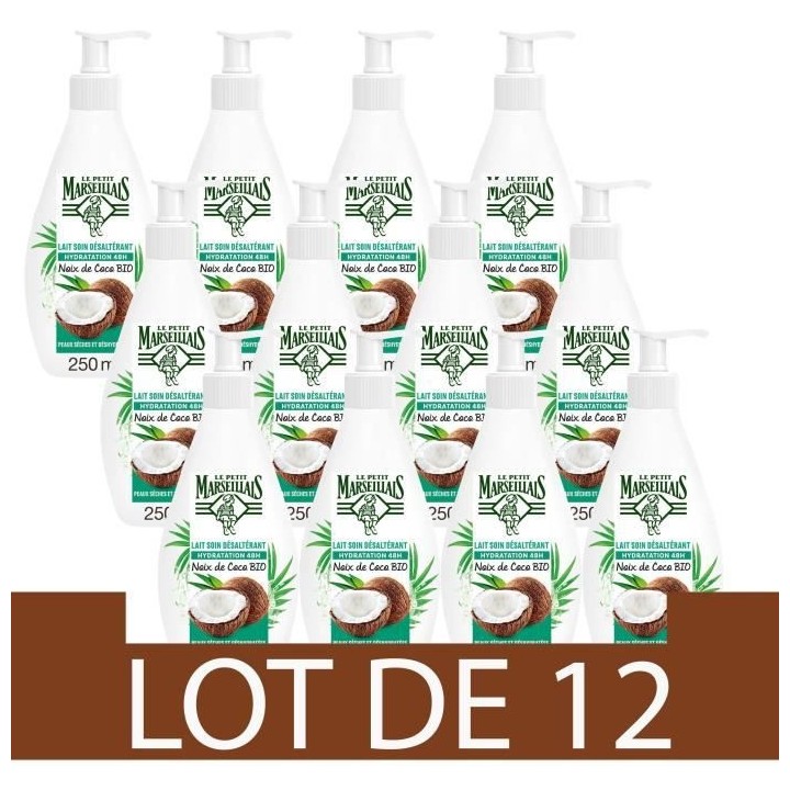 [Lot de 12] LE PETIT MARSEILLAIS Lait Soin Hydratant Desalterant - Noi