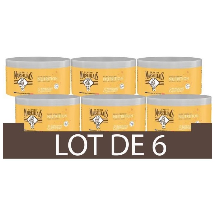 [Lot de 6] LE PETIT MARSEILLAIS Baume Nourrisant Peaux Seches - Karit
