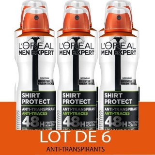 Déodorant Spray Shirt Protect L'OREAL Men Expert Anti-traces - 6x 200