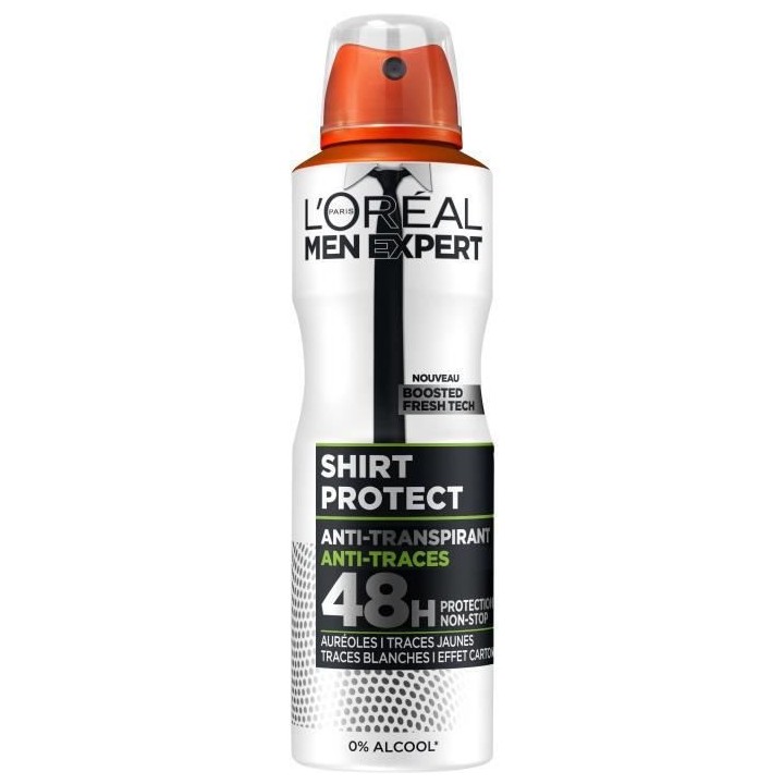 Déodorant Spray Shirt Protect L'OREAL Men Expert Anti-traces - 6x 200
