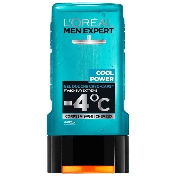 [Lot de 6] Gel Douche L'OREAL MEN EXPERT Cool Power Frais 300 ml