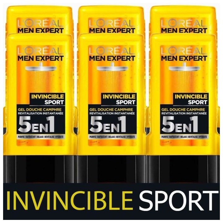 Gel douche Revitalisant Homme Men Expert L'OREAL PARIS - Invincible Sp