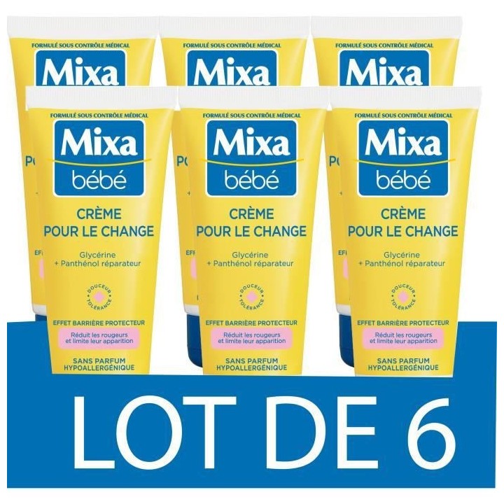 [Lot de 6] MIXA BEBE Creme de change - 100 ml