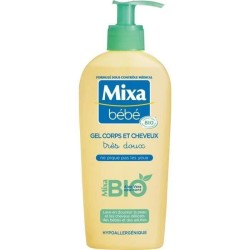 [Lot de 6] Gel Corps et Cheveux MIXA BEBE Tres Doux Bio 250 ml