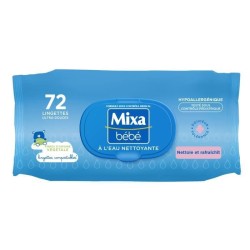 [Lot de 12] MIXA BEBE Lingettes a l'eau nettoyante x72