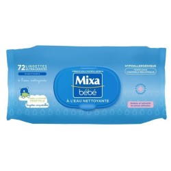 [Lot de 12] MIXA BEBE Lingettes a l'eau nettoyante x72